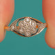 Edwardian 18ct Gold Platinum Diamond Cluster Twist Engagement Ring