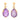 Antique Amethyst Pear Drop Earrings, 9ct Gold