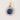 Edwardian 18ct Gold Sapphire Diamond Cluster Charm, 1.00ct Sapphire