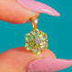 9ct Gold Peridot Diamond Cluster Pendant