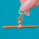 Chunky Antique 9ct Gold T-Bar Pendant, 5.5g
