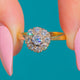 Classic 18ct Gold Diamond Daisy Cluster Ring, 0.55ct