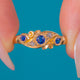 Ornate Antique 18ct Gold Sapphire Diamond Dress Ring c.1908