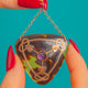 RARE 9ct Gold Art Nouveau Amethyst Pique Pendant