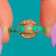 Late 19th Century 18ct Gold Turquoise, Rose-Cut Diamond, Black Enamel & Natural Pearl Ring c.1890