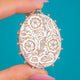 Antique Victorian Silver Beaded Edge Floral Locket, c.1885