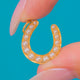 Antique 18ct Gold Pearl Horseshoe Charm