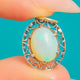 Art Deco Opal Filigree Charm, 0.65ct