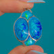 Arts & Crafts Era Silver Turquoise Enamel Pendant