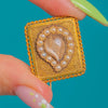 Georgian 9ct Gold Pearl 'Tear' Mourning Brooch