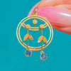 Antique Art Nouveau 15ct Gold Aquamarine Pearl Pendant