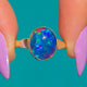 Art Deco 9ct Gold Opal Triplet Ring