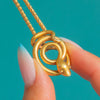 Antique 18ct Gold Snake Pendant