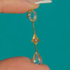 Antique Edwardian 9ct Gold Aquamarine Pearl Drop Pendant