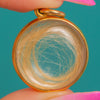 Victorian 18ct Gold Round Charm with Rare Blonde Hair
