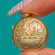 9ct Gold Puffy Engraved Round Locket