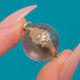 Antique Floral Pools of Light Charm, Silver & 9ct Gold
