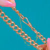Antique 9ct Gold Curb Bracelet with Large Dog-Clip Charm-Holder, 25.9g