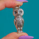Charming Antique Sterling Silver Owl Pendant c.1922