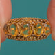 Victorian 15ct Gold Citrine Five-Stone Ring, c.1884