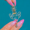 Edwardian 9ct Gold Aquamarine Pearl Lavalier Pendant